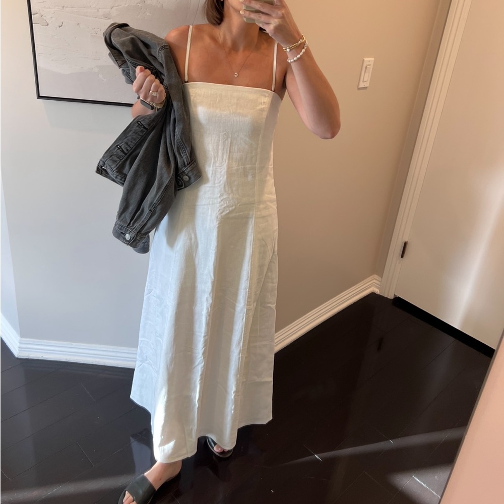 Abercrombie & Fitch Cream Maxi Slip Dress - Picture 1 of 6
